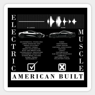 EV vs. Muscle Car - EV Lovers Magnet